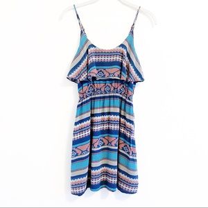 Roxy Aztec Print Dress With Back Cutout Size XS